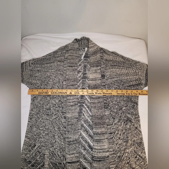 Leo and Nicole Open Knit Long Line Cardigan sz L - Picture 4 of 8